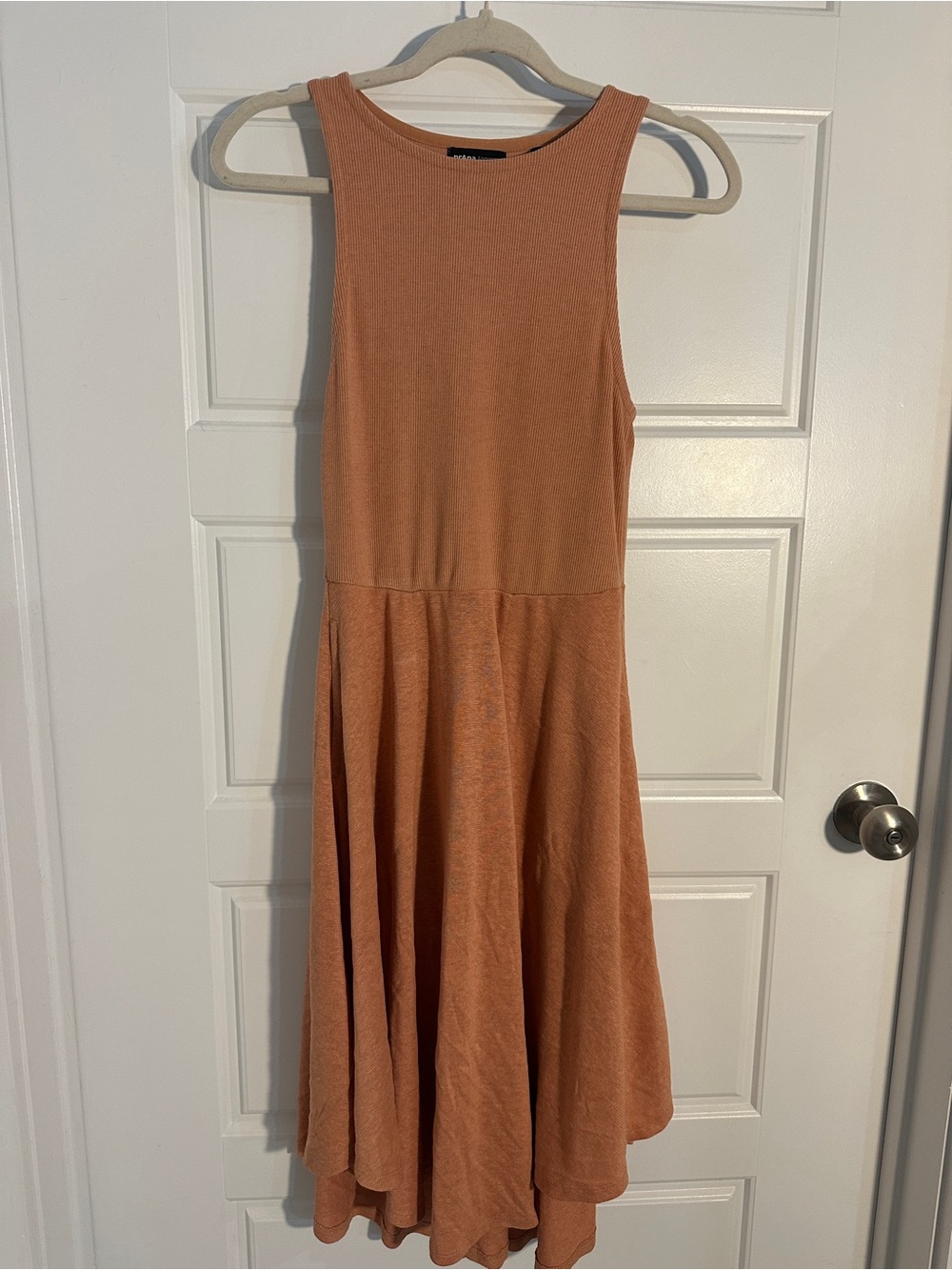 Prana Terracotta Sleeveless Knit Flared Dress